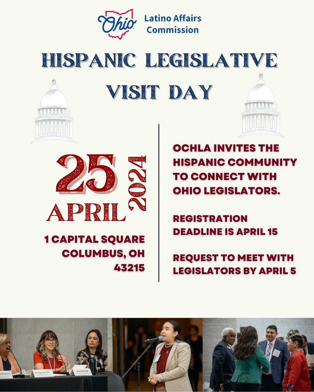 Hispanic Legislative Visit Day Save the Date 2024